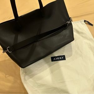 The Leather Latitude tote bag from Away Luggage